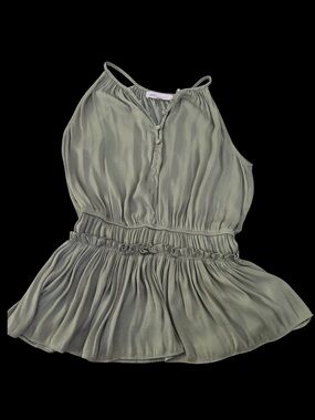 Philosophy Sage Green Sleeveless Peplum Camisole